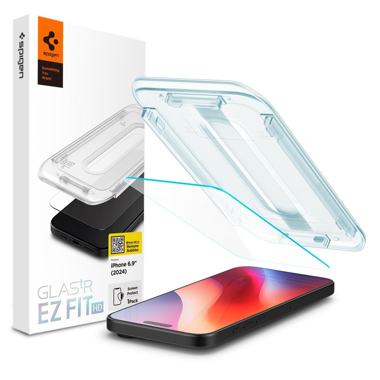 1740651509_975683052_spigen-x1-pack-glas-.jpg Spigen GLAStR EZ FIT HD for iPhone 16 Pro Premium Tempered Glass with Auto Align technology - 1 PACK - Image 1