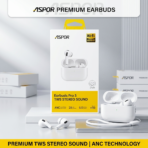 Aspor A650 Pro 3 TWS Earbuds Bluetooth 6.0 with Lanyard - Image 2